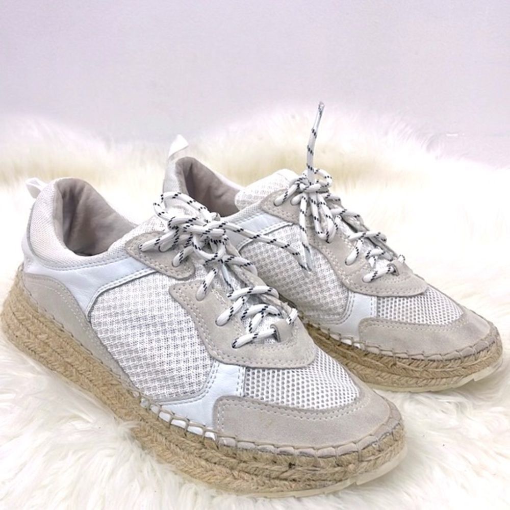 Marc Fisher | espadrille sneakers 8.5 white & cream.